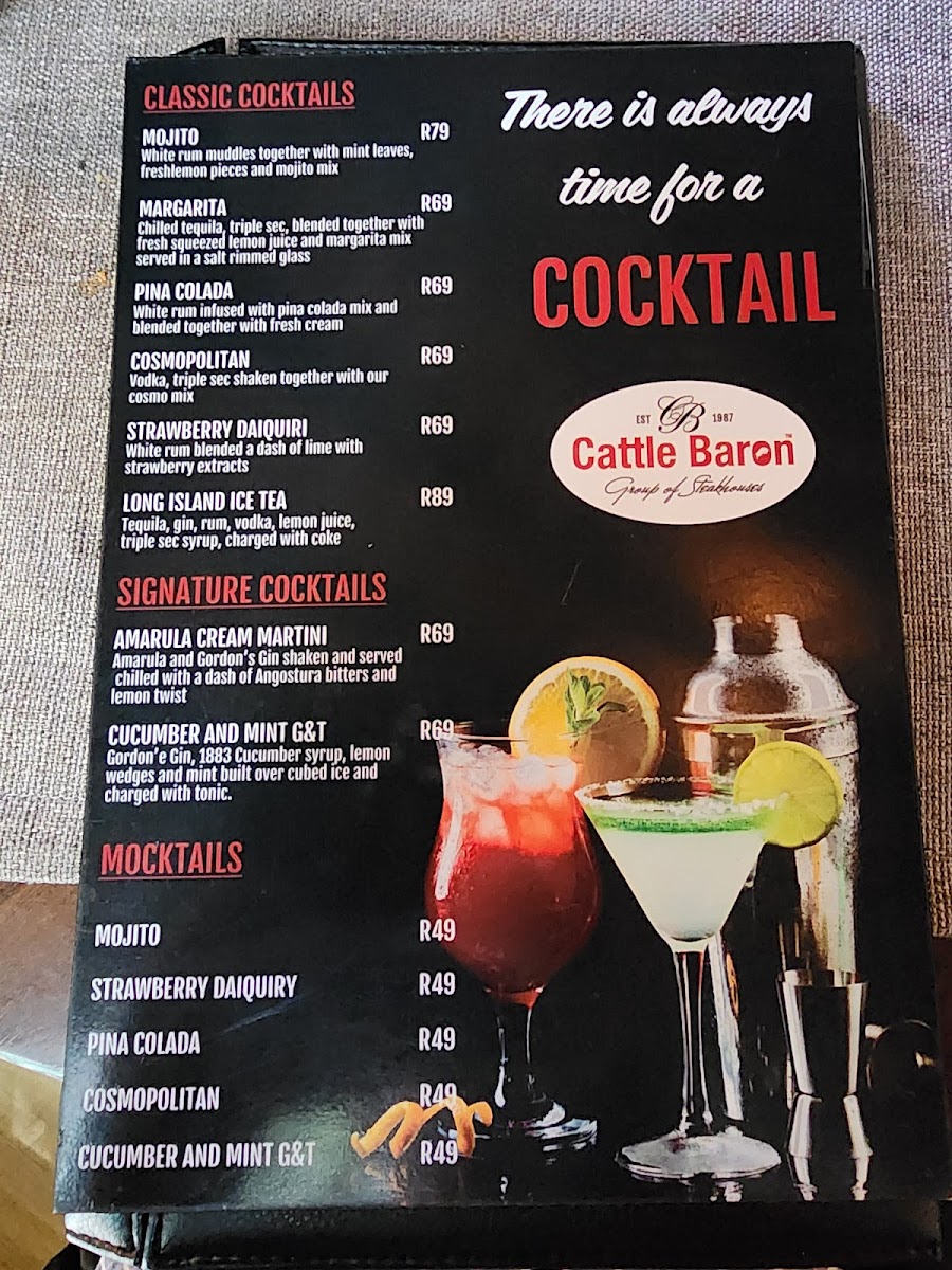 Menu Cattle Baron @ Skukuza Camp-1